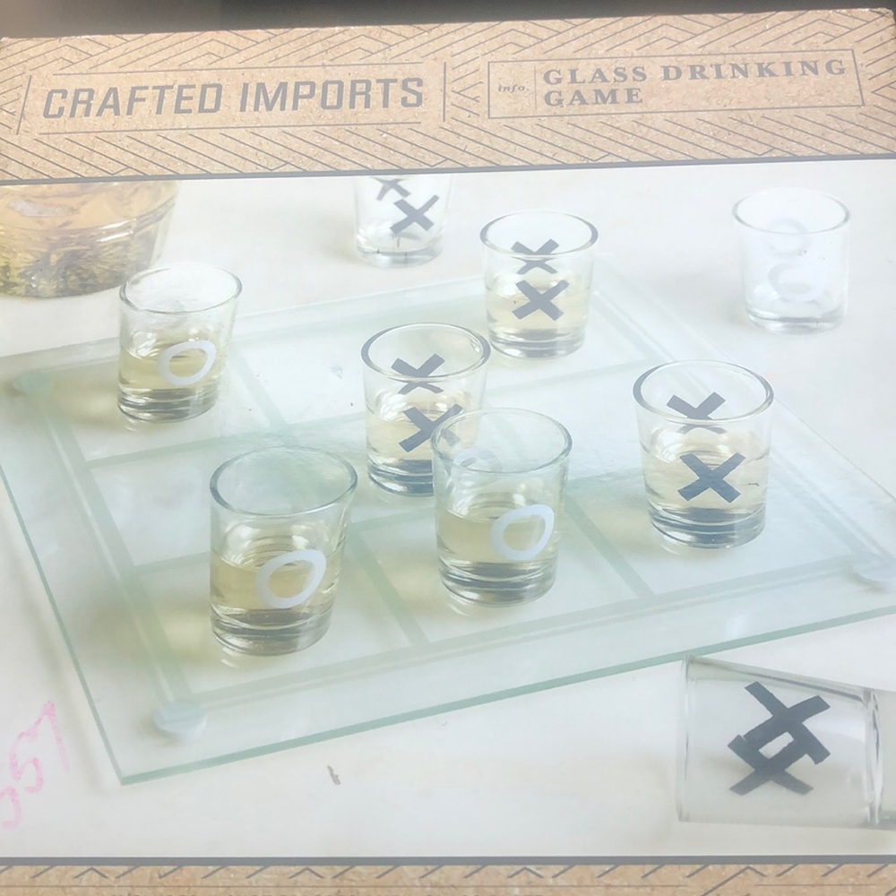 Glass drinking game
